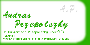 andras przepolszky business card